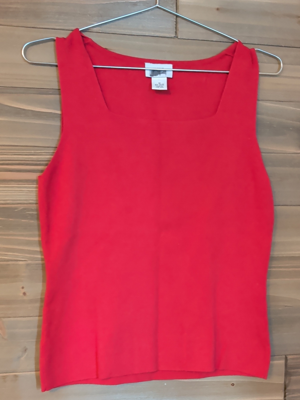 Ann Taylor LOFT Red Square-Neck Tank Top